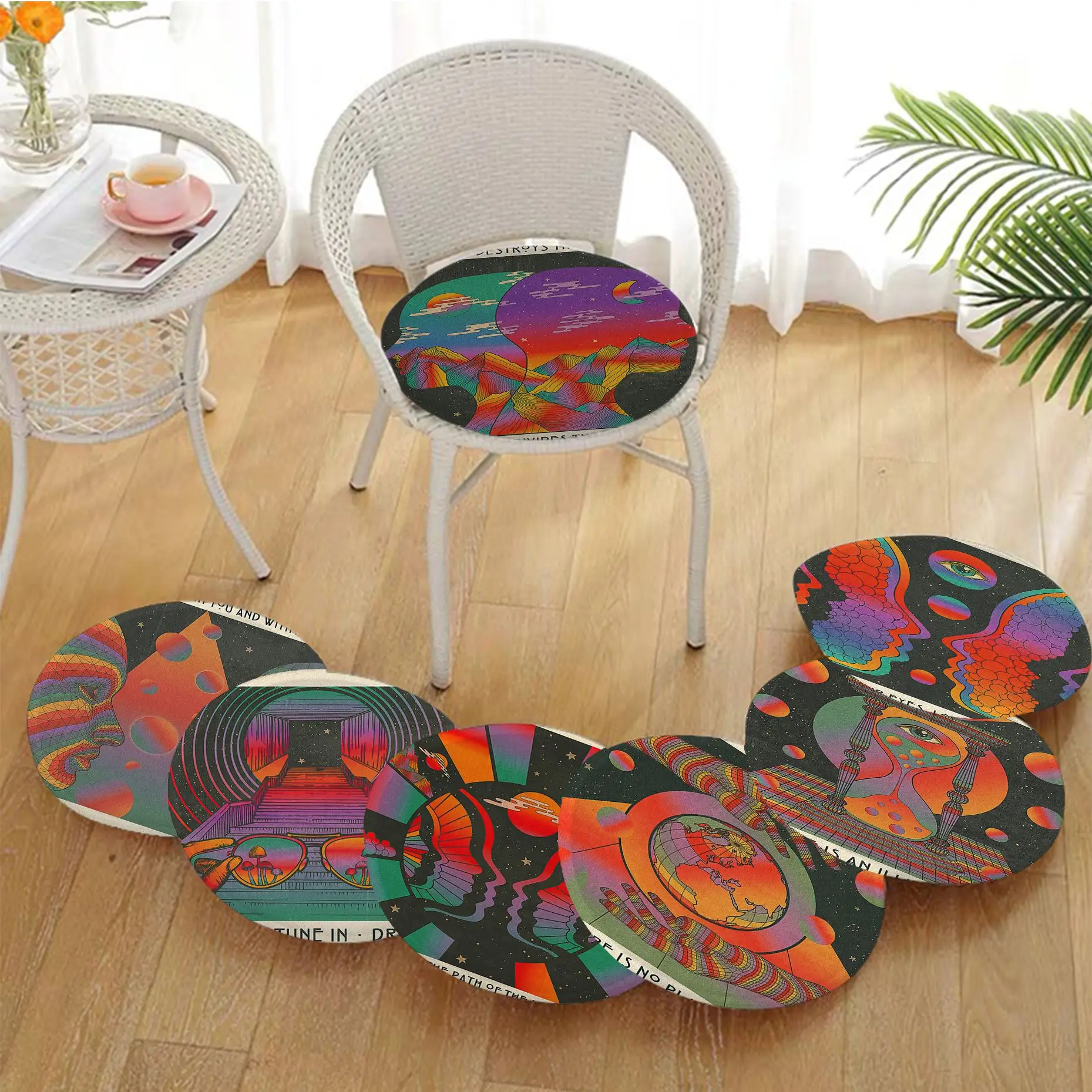 Psychedelic Eye Mushroom Rock Band Round Seat Cushion Office Dining Stool Pad Sponge Sofa Mat Non-Slip Chair Mat Pad
Psychedelic Eye Mushroom Rock Band Round Seat Cushion Office Dining Stool Pad Sponge Sofa Mat Non-Slip Chair Mat Pad