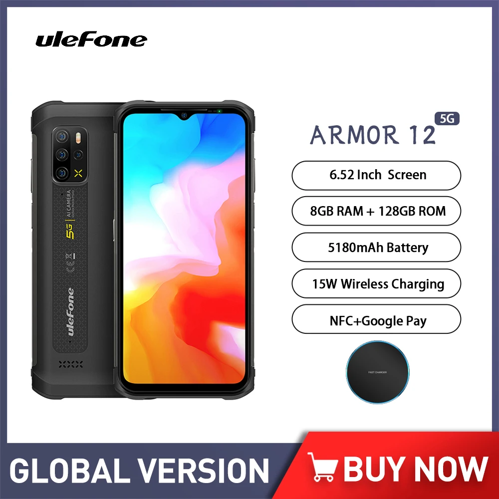 Ulefone Armor 12 5G прочный смартфон Android 11,0 8 Гб 128 ГБ мобильные телефоны 6,52 дюймов водонепроницаемый телефон 5180 мАч Беспроводная зарядка NFC
Ulefone Armor 12 5G прочный смартфон Android 11,0 8 Гб 128 ГБ мобильные телефоны 6,52 дюймов водонепроницаемый телефон 5180 мАч Беспроводная зарядка NFC