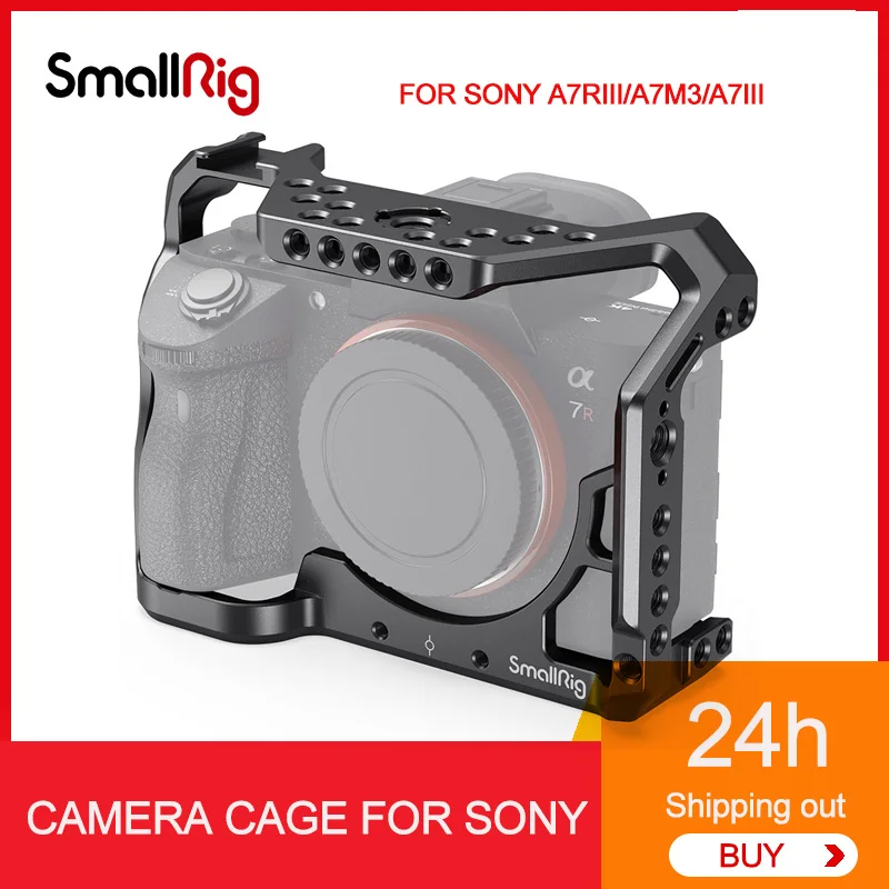 

SmallRig A73 Cage A7R3 / A7RIII / A7III Camera Cage for Sony A7R III / A7M3/ A7 III W/ Arri Locating / 4/1 8/3 Threads hole 2087