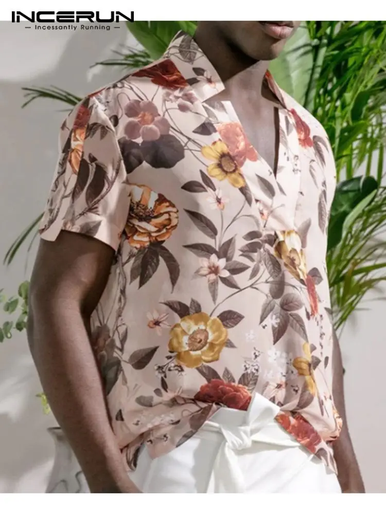 Men Casual Shirt Flower Printed V Neck 2022 Short Sleeve Camisas Mesh See Through Loose Streetwear Men Clothing S-5XL INCERUN
Men Casual Shirt Flower Printed V Neck 2022 Short Sleeve Camisas Mesh See Through Loose Streetwear Men Clothing S-5XL INCERUN