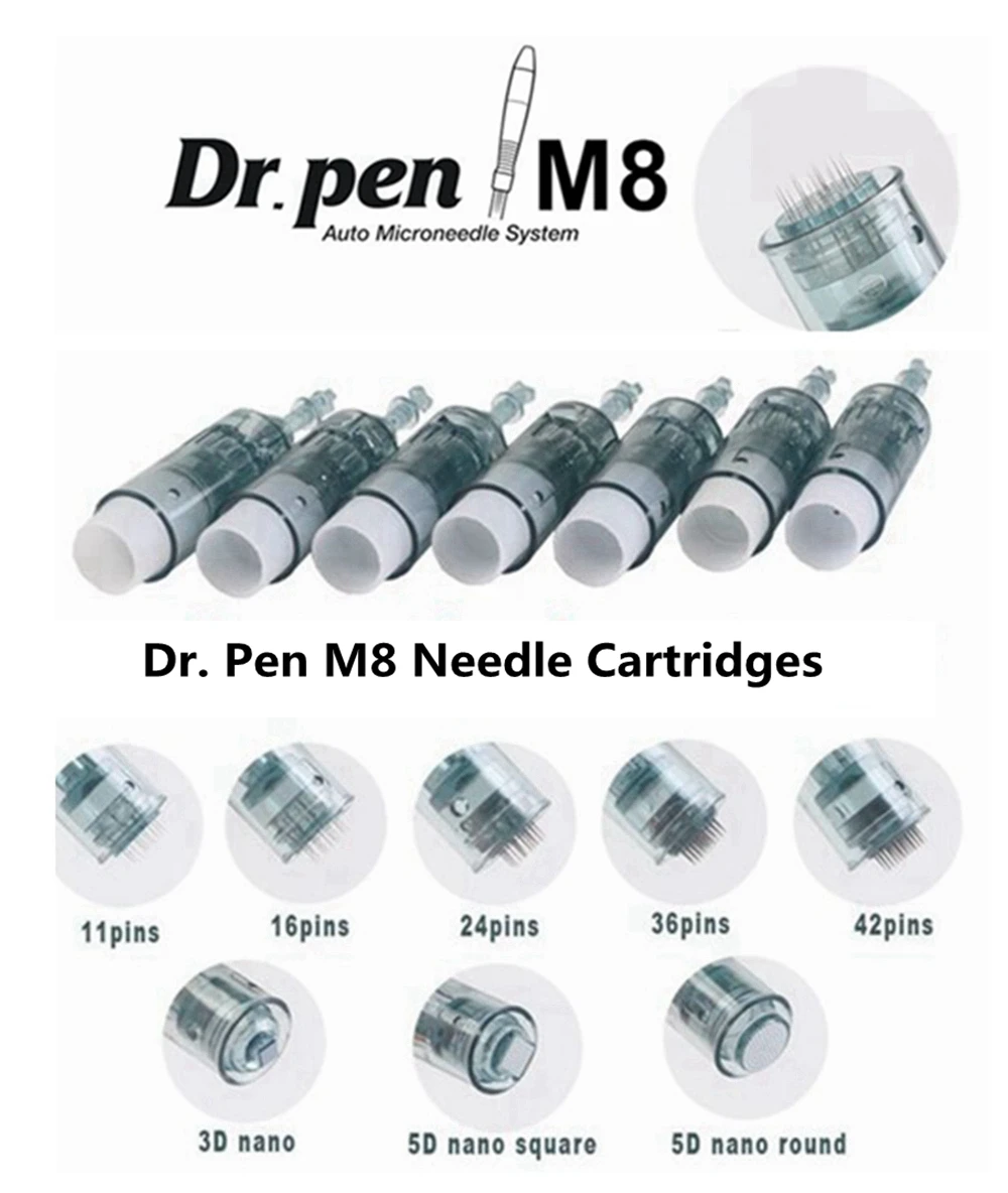 10/50Pcs Dr. Pen M8 Needle Cartridges Microneedle 11 16 36 42pins Nano Round MTS Microneedling Tattoo needle
10/50Pcs Dr. Pen M8 Needle Cartridges Microneedle 11 16 36 42pins Nano Round MTS Microneedling Tattoo needle