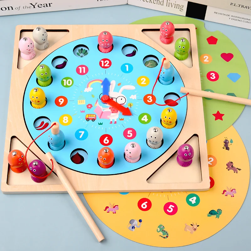 Clock 3d Puzzle Memory Chess and Magnetic Fishing 3 in 1 Wooden Toy Children Early Learning Sets Homeschool Supplies Educational
Clock 3d Puzzle Memory Chess and Magnetic Fishing 3 in 1 Wooden Toy Children Early Learning Sets Homeschool Supplies Educational