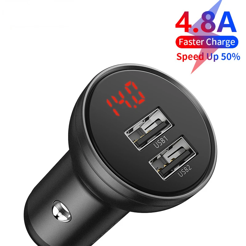Dual USB Car Charger 4.8A 24W Fast Charging 2 Port USB Phone Auto Charger Adapter for Mobile Phone Tablet Car Charge
Dual USB Car Charger 4.8A 24W Fast Charging 2 Port USB Phone Auto Charger Adapter for Mobile Phone Tablet Car Charge