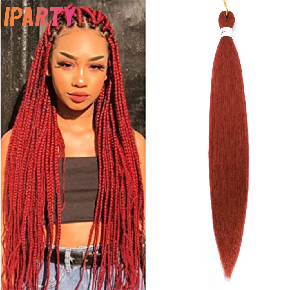 Iparty Black Women's Synthetic Red Color Braiding Hair New Style 30 Inches Pre Stretched Hair Extension Daily Party Cosplay
Iparty Black Women's Synthetic Red Color Braiding Hair New Style 30 Inches Pre Stretched Hair Extension Daily Party Cosplay