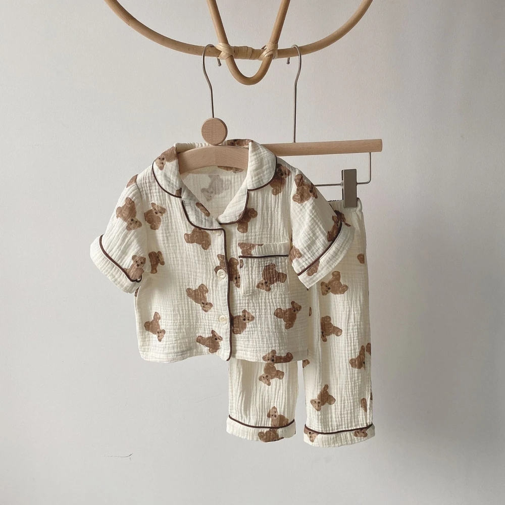 2pcs Infant Baby Boys Girls Pajamas Cotton Yarn Bear Print Top Pant Kids Suit Nightgown Child Sleepwear Home Clothes
2pcs Infant Baby Boys Girls Pajamas Cotton Yarn Bear Print Top Pant Kids Suit Nightgown Child Sleepwear Home Clothes