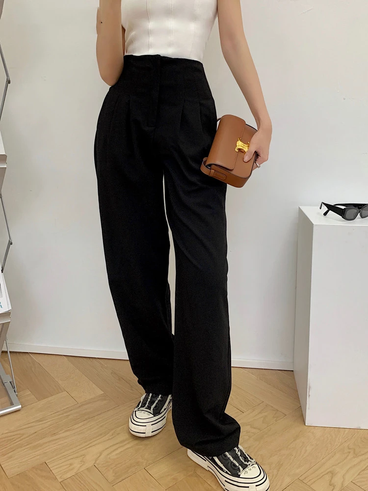 Casual Loose Women Wide Leg Pants 2022 Spring Summer High Waist Female Suit Pants Solid Ladies Straight Trousers
Casual Loose Women Wide Leg Pants 2022 Spring Summer High Waist Female Suit Pants Solid Ladies Straight Trousers