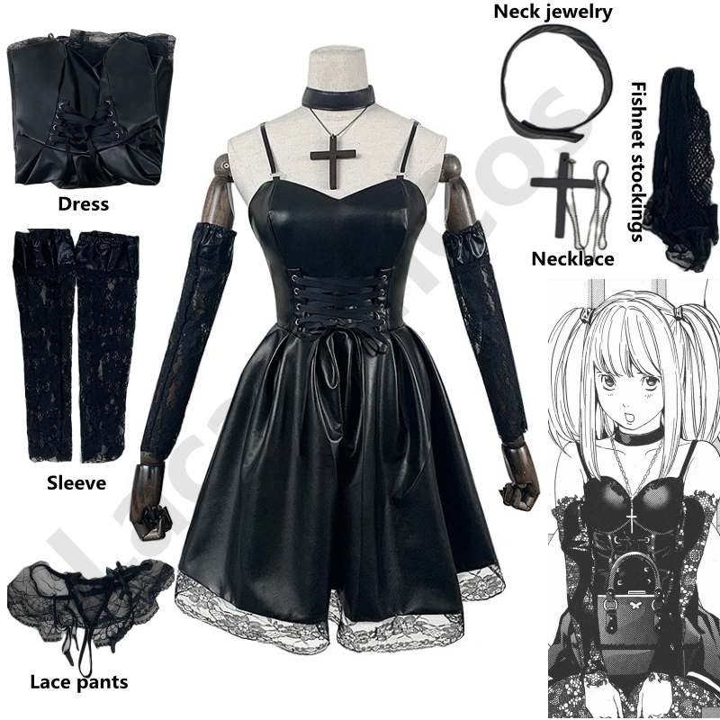 Death Note Cosplay Costume Deta Enemy Leather Sexy Dress Neck jewelry stockings necklace Uniform. Outfit Halloween Wig
Death Note Cosplay Costume Deta Enemy Leather Sexy Dress Neck jewelry stockings necklace Uniform. Outfit Halloween Wig