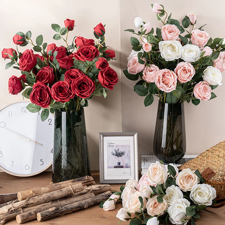 Artificial Rose Babylon Rose 3 Heads Long Branch for Country Wedding Decoration Table and Room Party Decor Fake Flowers Bouquet
Artificial Rose Babylon Rose 3 Heads Long Branch for Country Wedding Decoration Table and Room Party Decor Fake Flowers Bouquet