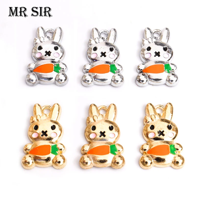 10pcs Cute Rabbit Enamel Charms Cartoon Animal Carrot Alloy Pendant For Jewelry Making DIY Bracelet Necklace Finding Accessories
10pcs Cute Rabbit Enamel Charms Cartoon Animal Carrot Alloy Pendant For Jewelry Making DIY Bracelet Necklace Finding Accessories