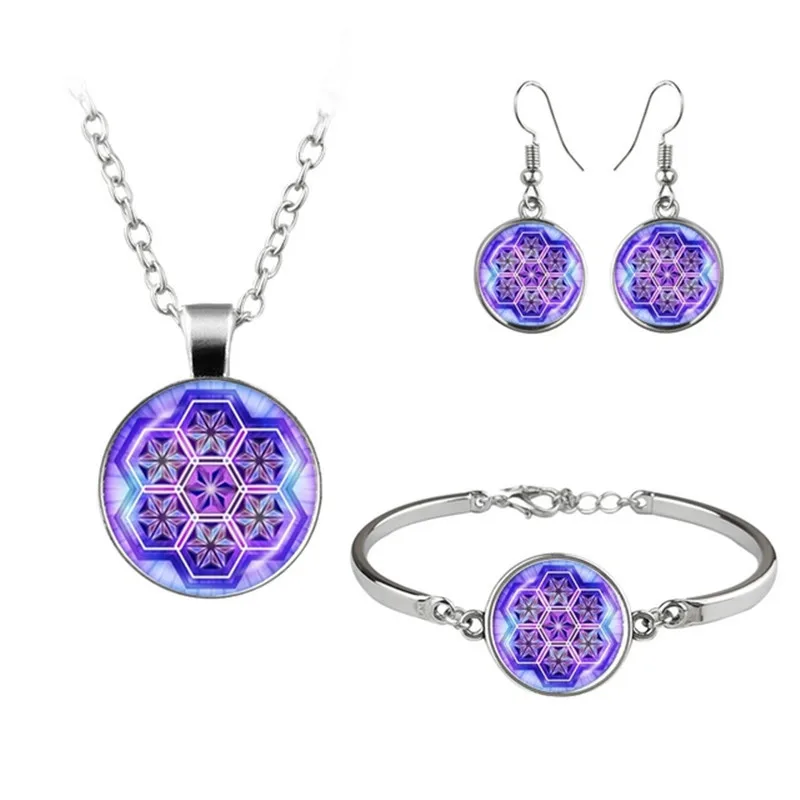 Meditation Buddhism Yoga Mandala Art Photo Jewelry Set Glass Necklace Earring Bracelet Totally 4 Pcs for Women Personalized Gift
Meditation Buddhism Yoga Mandala Art Photo Jewelry Set Glass Necklace Earring Bracelet Totally 4 Pcs for Women Personalized Gift