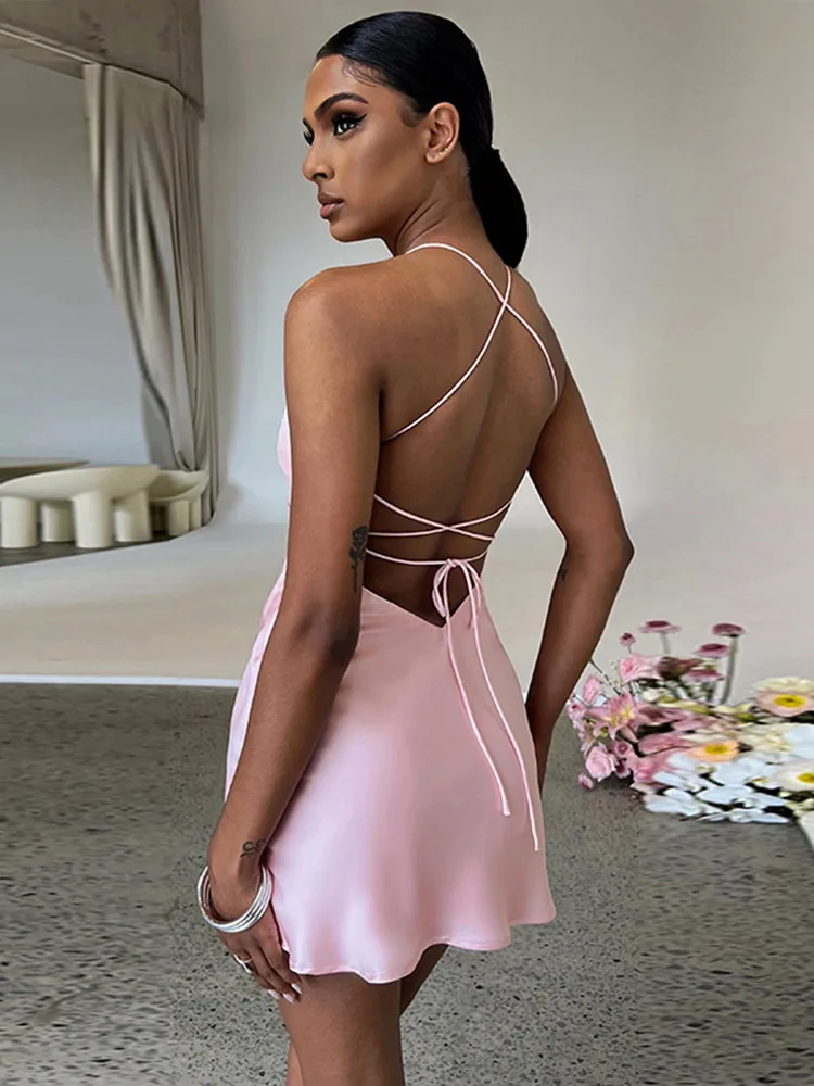 hirigin Elegant Sexy Backless Bandage Mini Dresses Club Party Summer Slip Dress Sleeveless Silky High Waist Dress Solid
hirigin Elegant Sexy Backless Bandage Mini Dresses Club Party Summer Slip Dress Sleeveless Silky High Waist Dress Solid