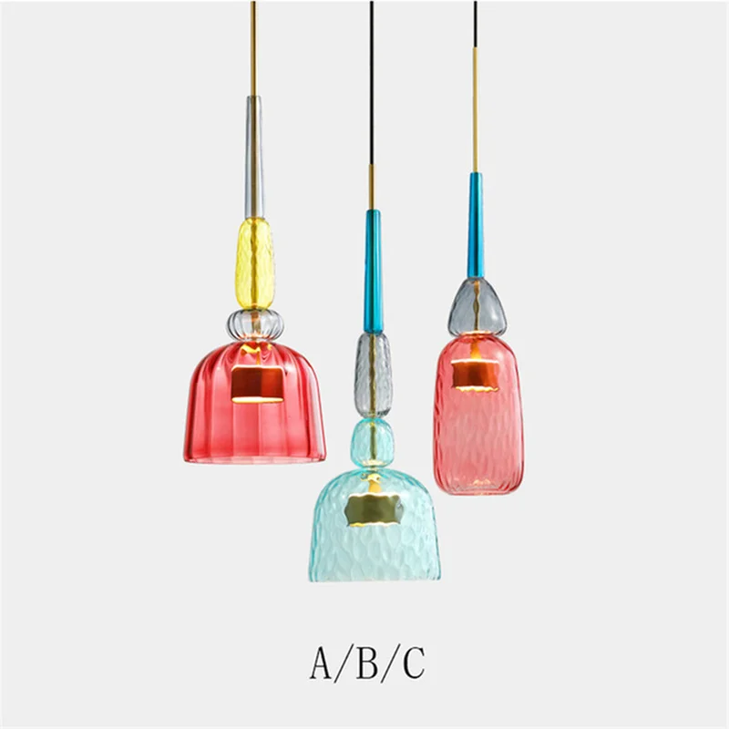 Modern Loft LED Glass Pendant Lights Lighting Modern Colorful Pendant Lamp for Living Room Restaurant Hanglamp Kitchen Fixtures
Modern Loft LED Glass Pendant Lights Lighting Modern Colorful Pendant Lamp for Living Room Restaurant Hanglamp Kitchen Fixtures