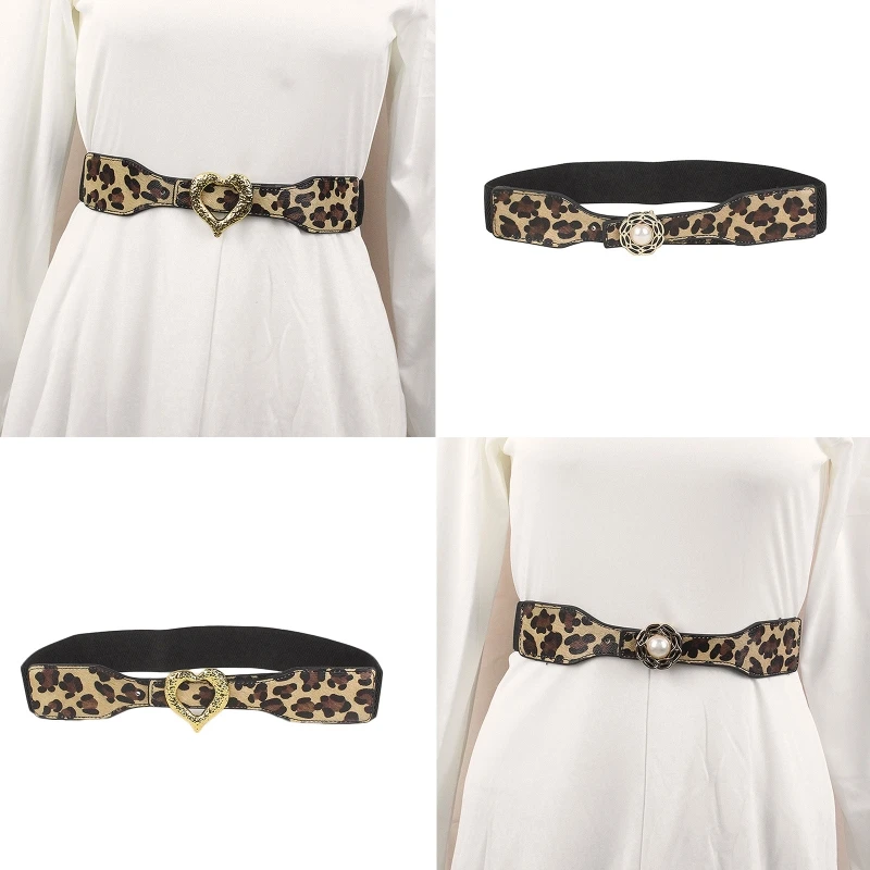 Creative Ladies Waist Belt with Leopard Print Women Personality Large Alloy Buckle Elasticity Belt for Women Coat
Creative Ladies Waist Belt with Leopard Print Women Personality Large Alloy Buckle Elasticity Belt for Women Coat