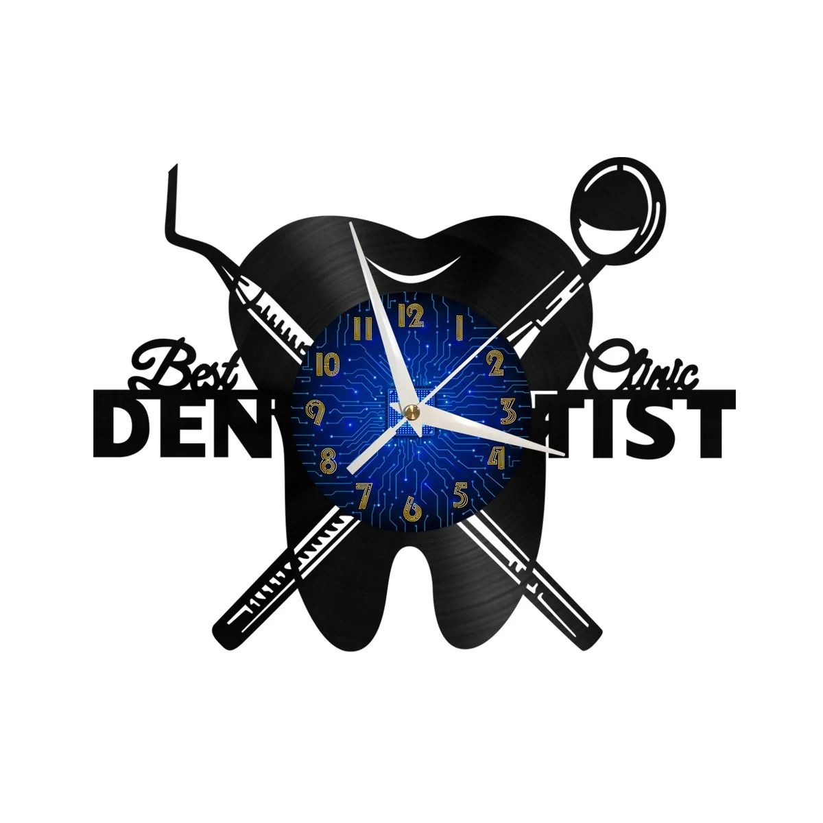 Dentist Clinic Decor Vinyl Wall Clock, Vinyl Record Clock Wall Art Silent & Non-ticking
Dentist Clinic Decor Vinyl Wall Clock, Vinyl Record Clock Wall Art Silent & Non-ticking