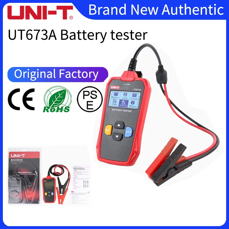 UNI-T UT673A UT675A Car Battery Tester Charger Analyzer 12V 24V Voltage Battery Test Car Battery Tester Charging Scanner Tool
UNI-T UT673A UT675A Car Battery Tester Charger Analyzer 12V 24V Voltage Battery Test Car Battery Tester Charging Scanner Tool