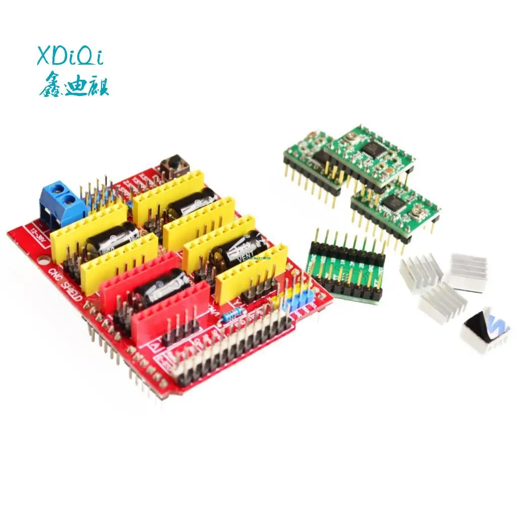 V3.0 Engraver CNC Shield+A4988 DRV8825 Stepper Motor Drivers For UNO R3 for Arduino
V3.0 Engraver CNC Shield+A4988 DRV8825 Stepper Motor Drivers For UNO R3 for Arduino