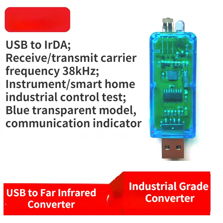 USB к дальнему инфракрасному инструмент IrDA, Интеллектуальный дом, промышленное управление, тест отладки, 38 кГц, переносной преобразователь
USB к дальнему инфракрасному инструмент IrDA, Интеллектуальный дом, промышленное управление, тест отладки, 38 кГц, переносной преобразователь