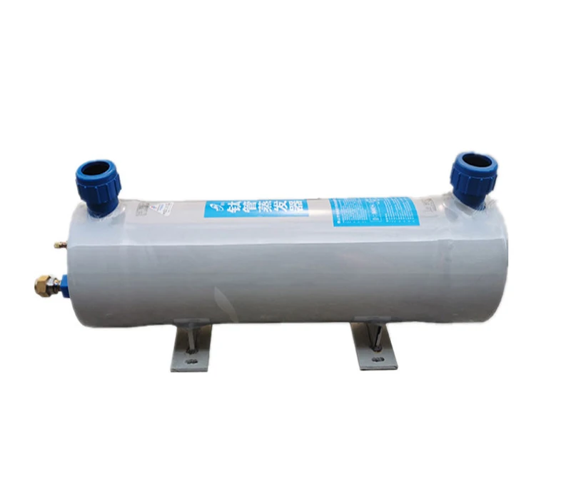 7kw B Swimming Pool Heat Pump Titanium Tube PVC Shell Heat Exchanger Aquarium Chiller Evaporator
7kw B Swimming Pool Heat Pump Titanium Tube PVC Shell Heat Exchanger Aquarium Chiller Evaporator