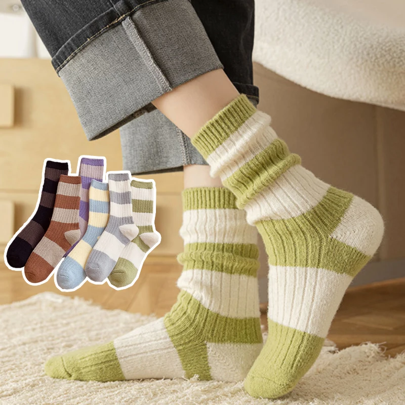 Women Striped Mid Tube Socks Winter Thick Ankle Socks Cotton Crew Socks Hosiery Socks Fashion Warm Soft Casual Comforable
Women Striped Mid Tube Socks Winter Thick Ankle Socks Cotton Crew Socks Hosiery Socks Fashion Warm Soft Casual Comforable