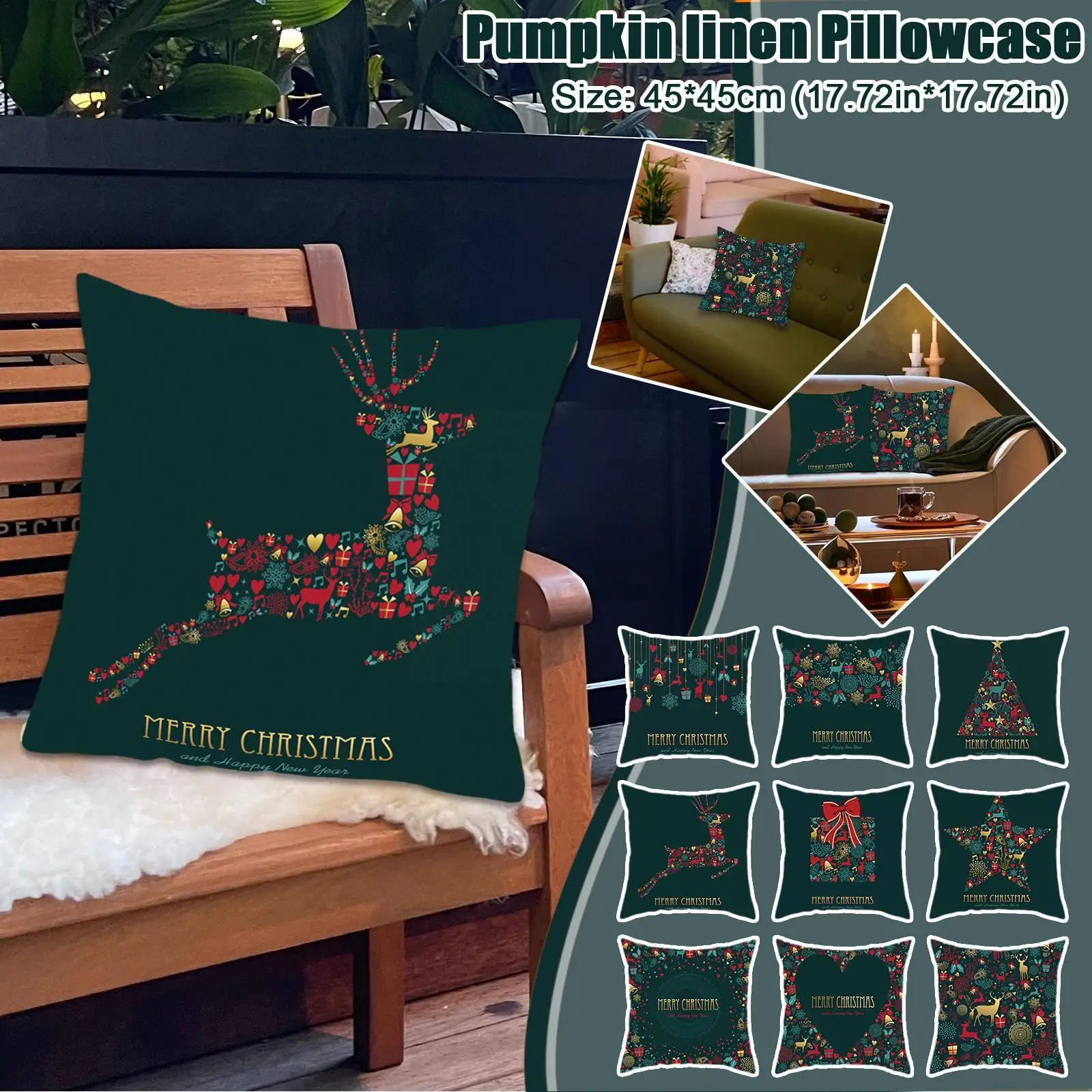 Textile 45x45cm Christmas Pillowcase Decorative Linen Cushion Cover For Sofa Printed Pillow Car Cushion Christmas Home Deco H1r1
Textile 45x45cm Christmas Pillowcase Decorative Linen Cushion Cover For Sofa Printed Pillow Car Cushion Christmas Home Deco H1r1