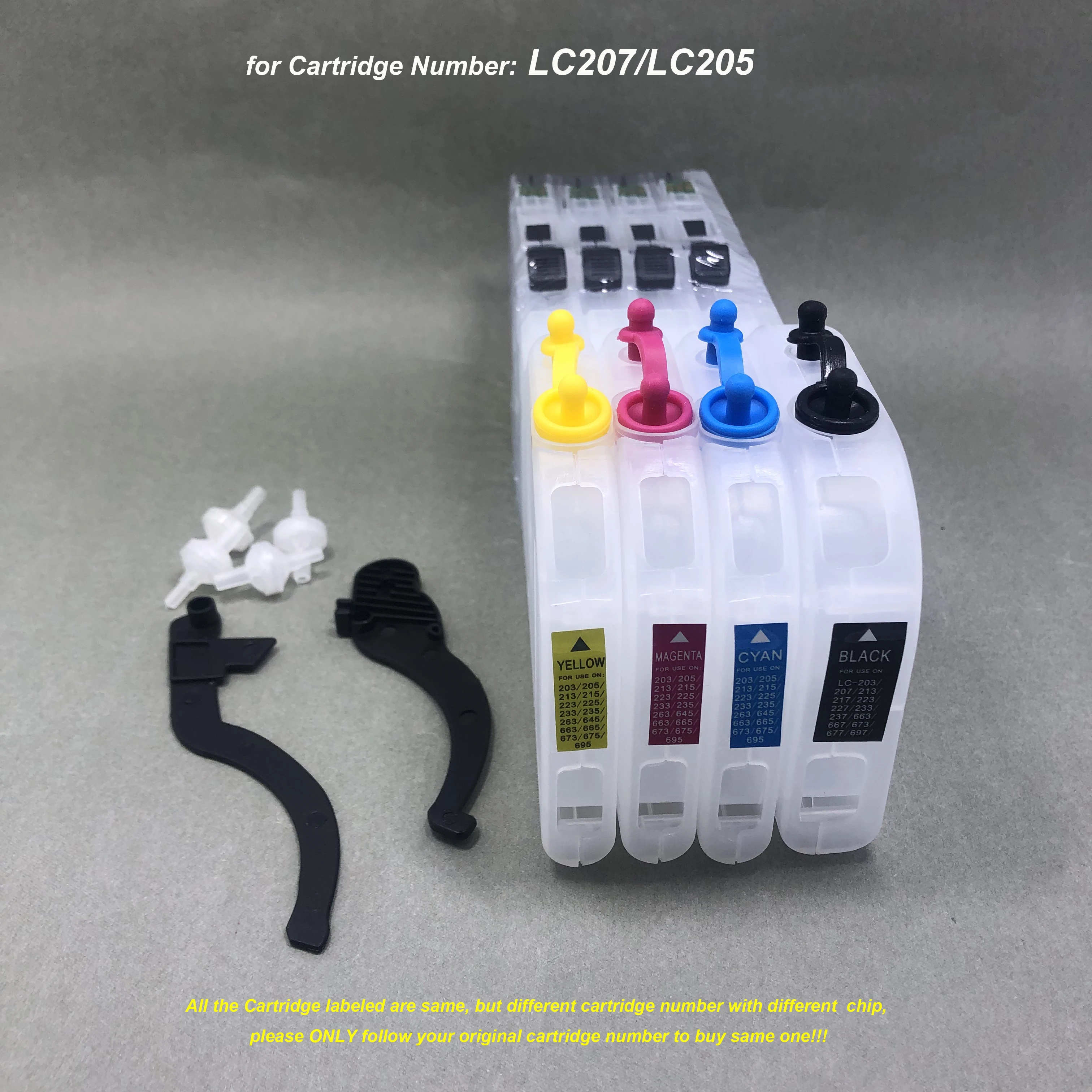 1Set Empty LC207 LC205 Long Refillable Ink Cartridge with ARC for Brother MFC-J4320DW MFC-J4420DW MFC-J4620DW
1Set Empty LC207 LC205 Long Refillable Ink Cartridge with ARC for Brother MFC-J4320DW MFC-J4420DW MFC-J4620DW