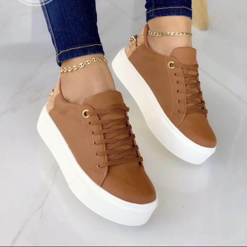 Fashion Sneakers Women's Platform Lace Up Round Toe Walking Leather Vulcanized Shoes Casual Outdoor Comfort Sneakers 2023 Trends
Fashion Sneakers Women's Platform Lace Up Round Toe Walking Leather Vulcanized Shoes Casual Outdoor Comfort Sneakers 2023 Trends