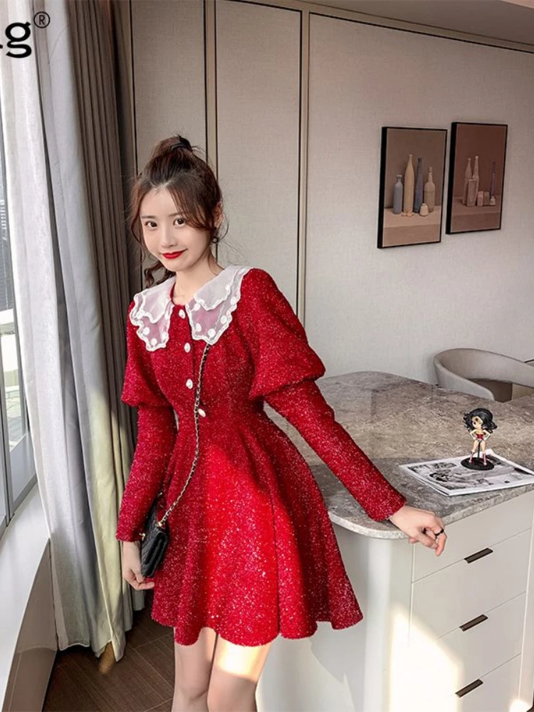 2022 Fashion Christmas Snowflake Print Casual Dress Women Peter Pan Neck Long Sleeve Mini Dress Autumn Winter Sweater Dress T399
2022 Fashion Christmas Snowflake Print Casual Dress Women Peter Pan Neck Long Sleeve Mini Dress Autumn Winter Sweater Dress T399