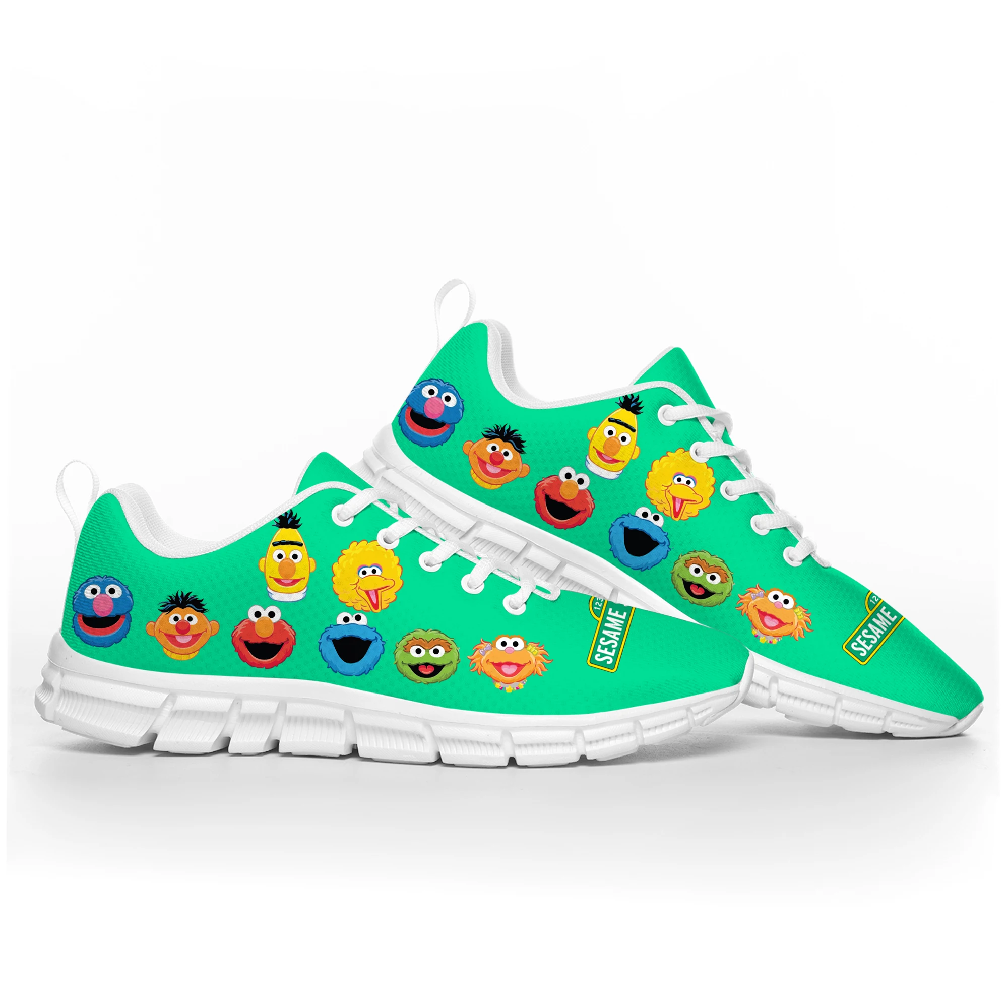 

Sesame Street Elmo Cookie Monster Sports Shoes Mens Womens Teenager Kids Children Sneakers Custom High Quality Couple Shoe