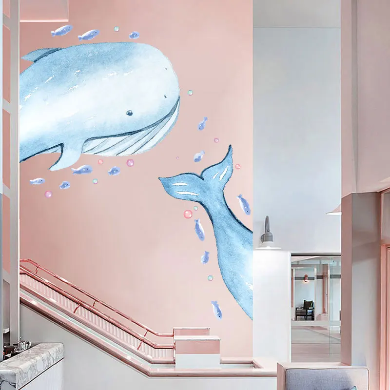 Cartoon Watercolor Blue Whale Kindergarten Stairwell Background Decorative PVC Self-adhesive Interior Sticker Wall Decoration
Cartoon Watercolor Blue Whale Kindergarten Stairwell Background Decorative PVC Self-adhesive Interior Sticker Wall Decoration