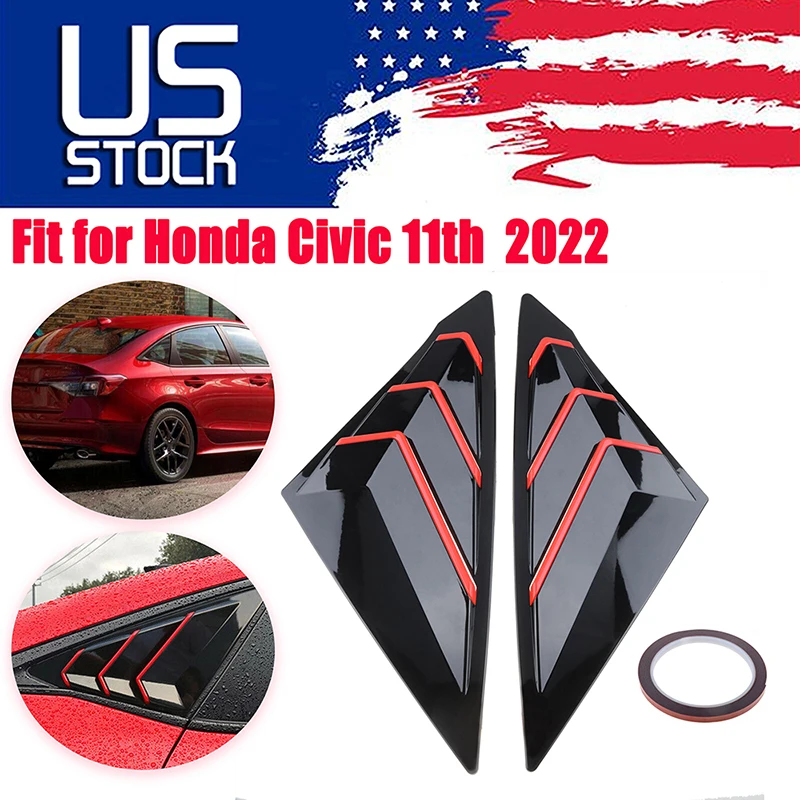 Rear Side Quarter Window Louver Cover Trim Vent Spoiler Panel Red Line Fit For Honda Civic 11th Sedan 2022 5Door Car Accessories
Rear Side Quarter Window Louver Cover Trim Vent Spoiler Panel Red Line Fit For Honda Civic 11th Sedan 2022 5Door Car Accessories