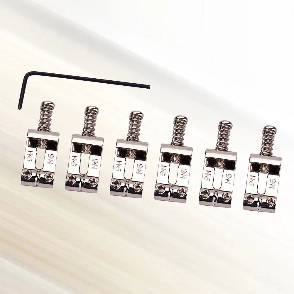 6pcs Tremolo Bridge Saddles for Guitar with for Electric Guitar Replacement Parts Silver
6pcs Tremolo Bridge Saddles for Guitar with for Electric Guitar Replacement Parts Silver