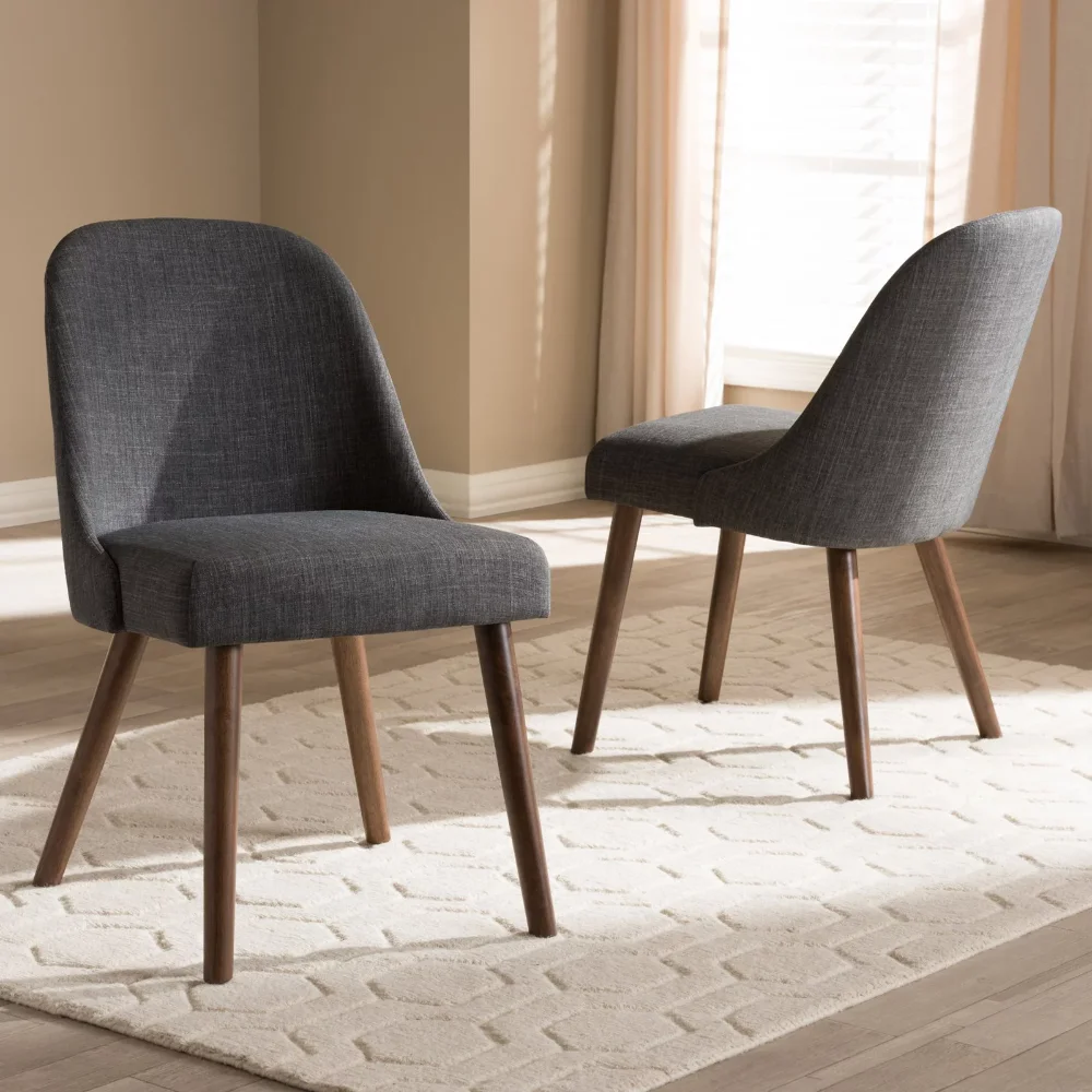 Baxton Studio Cody Mid-Century Modern Fabric Upholstered Wood Dining Chair - Set of 2
Baxton Studio Cody Mid-Century Modern Fabric Upholstered Wood Dining Chair - Set of 2