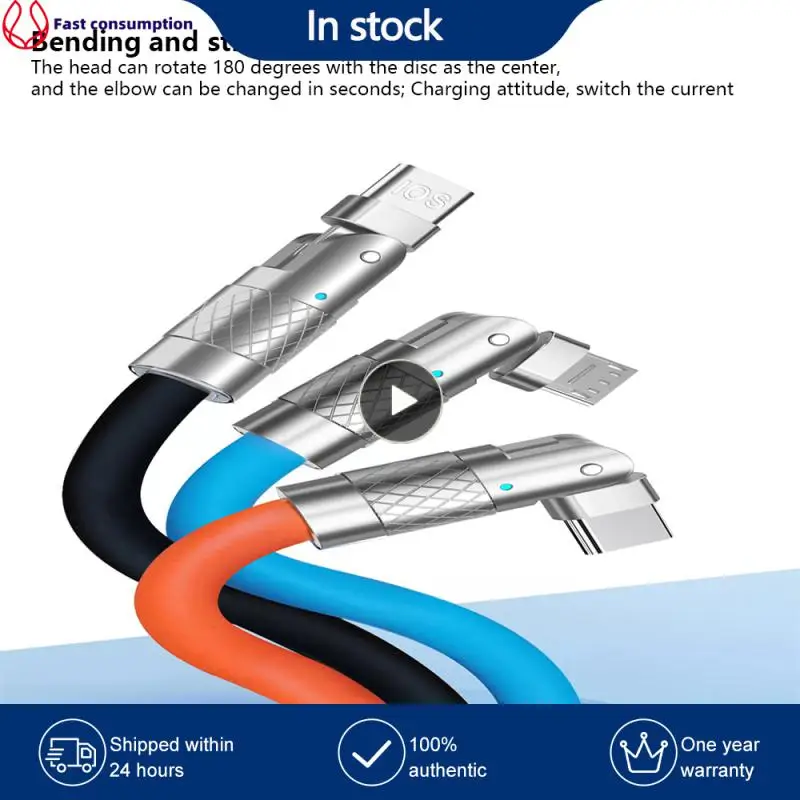 180 Degree Rotating Charging Cable Zinc Alloy Elbow Data Cable Usb-c 120w 3a Fast Charging Data Cable Charging Supplies
180 Degree Rotating Charging Cable Zinc Alloy Elbow Data Cable Usb-c 120w 3a Fast Charging Data Cable Charging Supplies
