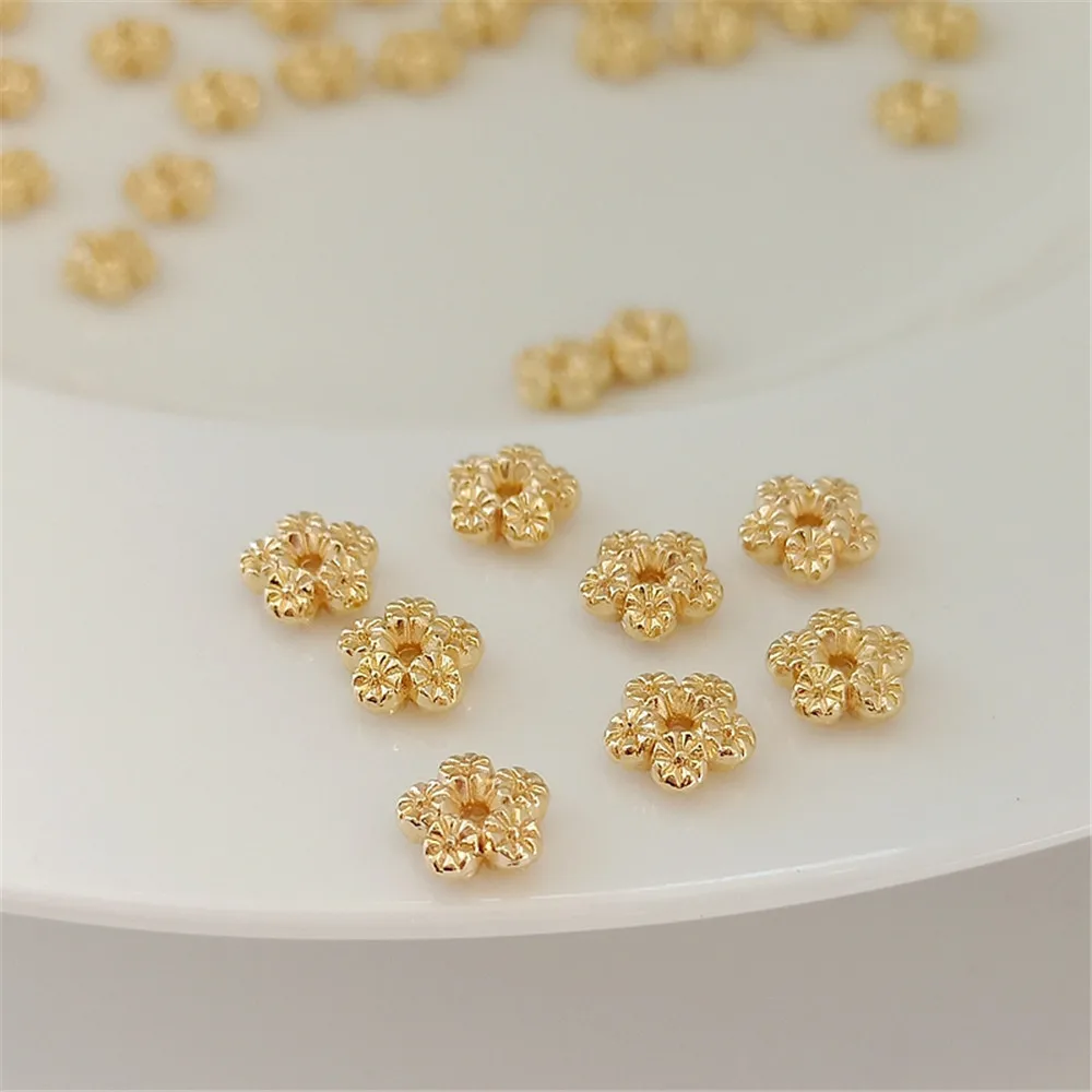14K gold clad five leaf flower five petal flower spacer 7mm loose beads beads jewelry handmade DIY jewelry accessories
14K gold clad five leaf flower five petal flower spacer 7mm loose beads beads jewelry handmade DIY jewelry accessories