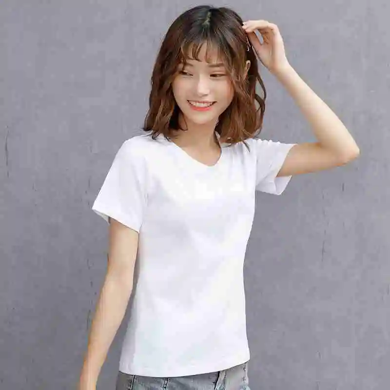 

2022new Summer Women T Shirt Short Sleeve T-shirt Ladies Casual t Shirt wom en TWO COLOR 2021