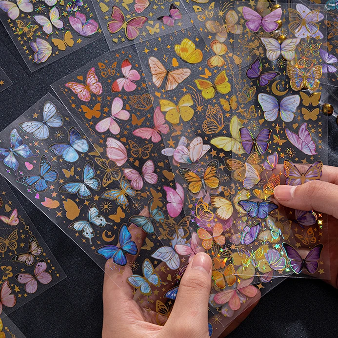 4 Packs Total 12 Sheets The Shining Butterfly Series Vintage Floral Fashion PVC Stickers Set Retro Decoration Stationery Gift
4 Packs Total 12 Sheets The Shining Butterfly Series Vintage Floral Fashion PVC Stickers Set Retro Decoration Stationery Gift