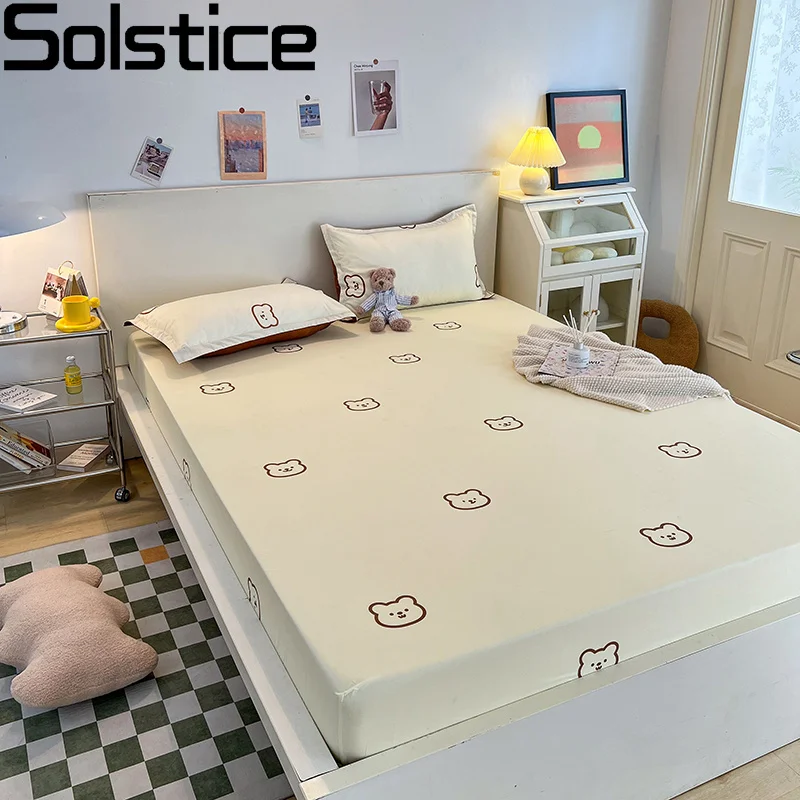 Solstice Fitted Sheet Pure Solid Color Cute Cartoon Bear Head Fitted Sheet Mattres Cover Bed Sheet With Elastic Bottom Bedspread
Solstice Fitted Sheet Pure Solid Color Cute Cartoon Bear Head Fitted Sheet Mattres Cover Bed Sheet With Elastic Bottom Bedspread