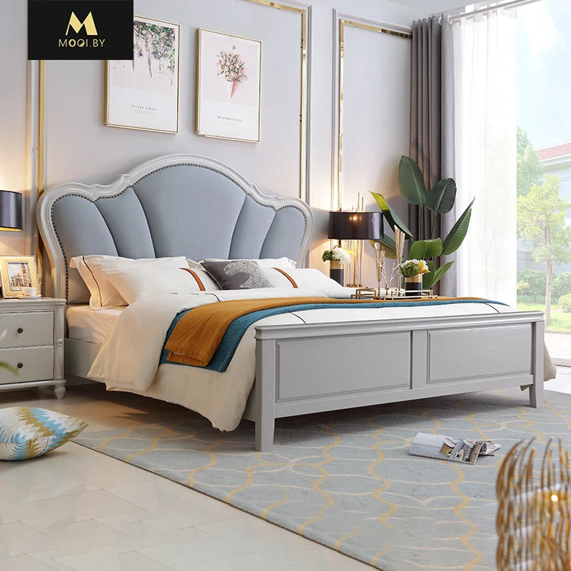 Light luxury American solid wood bed master bedroom European style double 1.8m soft bag king bed
Light luxury American solid wood bed master bedroom European style double 1.8m soft bag king bed