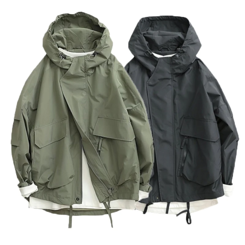Windbreak Jackets Men Women Autumn Japanese Harajuku Vintage Fashion Hoodie Loose Male Coat Bomber Outdoor Loose Jacket Clothing 
Windbreak Jackets Men Women Autumn Japanese Harajuku Vintage Fashion Hoodie Loose Male Coat Bomber Outdoor Loose Jacket Clothing