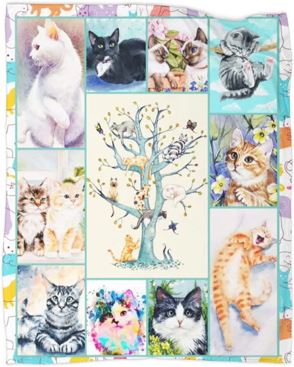 Cat Throw Blanket Cute Animals Pet Pattern Blankets Christmas Thanksgiving Gifts for Girls Boys Teens Women Bed Couch Chair
Cat Throw Blanket Cute Animals Pet Pattern Blankets Christmas Thanksgiving Gifts for Girls Boys Teens Women Bed Couch Chair
