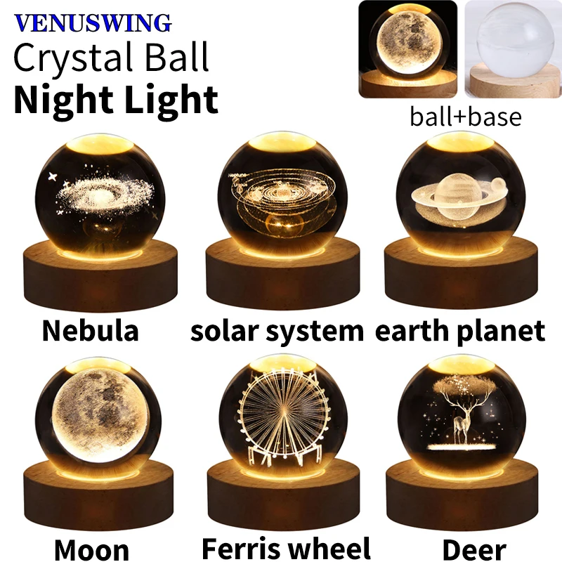 Crystal Ball Night Light Astronaut 3D Moon Lamp Glowing Planetary Galaxy Night Light Glass Sphere Home Decor Christmas Gift Lamp 
Crystal Ball Night Light Astronaut 3D Moon Lamp Glowing Planetary Galaxy Night Light Glass Sphere Home Decor Christmas Gift Lamp