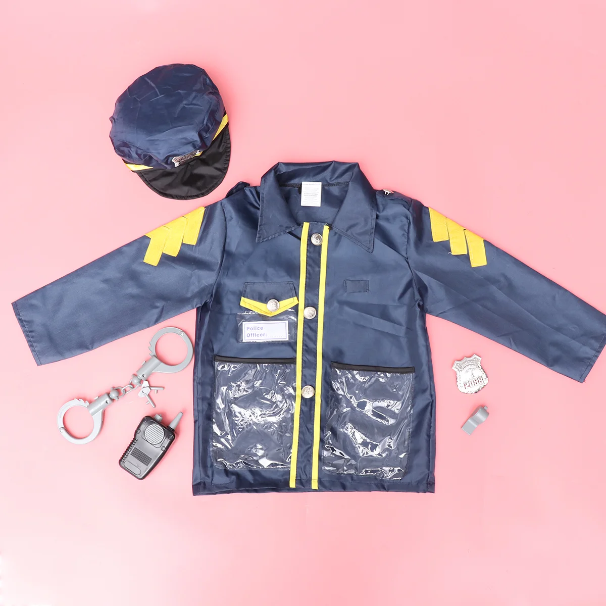 Halloween Policeman Cosplay Costume Kit Children Stage Perform Outfit Long Sleeves Coat with Props for Role Play
Halloween Policeman Cosplay Costume Kit Children Stage Perform Outfit Long Sleeves Coat with Props for Role Play