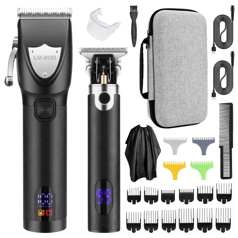 2pcs Big And Small Rechargeable Cordless Electric Hair Trimmers Kit Clipper Set for Men Professional Barber Led Hair Clipper
2pcs Big And Small Rechargeable Cordless Electric Hair Trimmers Kit Clipper Set for Men Professional Barber Led Hair Clipper