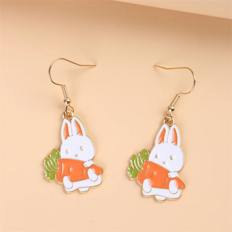 2pcs/set Rabbit Carrot Earrings Pendant Metal Jewelry Vegetable Fruit Earrings Women's Kids Jewelry Accessories wholesale
2pcs/set Rabbit Carrot Earrings Pendant Metal Jewelry Vegetable Fruit Earrings Women's Kids Jewelry Accessories wholesale