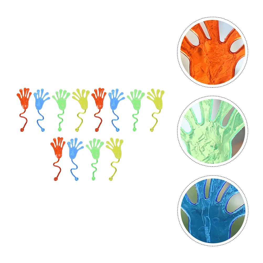 

12Pcs Sticky Toys Durable Fine Useful Stretchy Sticky Toys Party Sticky Palm Sticky Hands For Kids