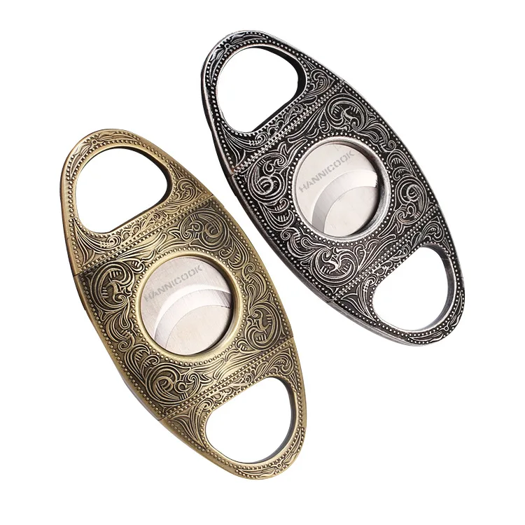 Cigar Scissors Electroplated Embossed Zinc Alloy Stainless Steel Double Edge Vintage Cigar Cutter
Cigar Scissors Electroplated Embossed Zinc Alloy Stainless Steel Double Edge Vintage Cigar Cutter