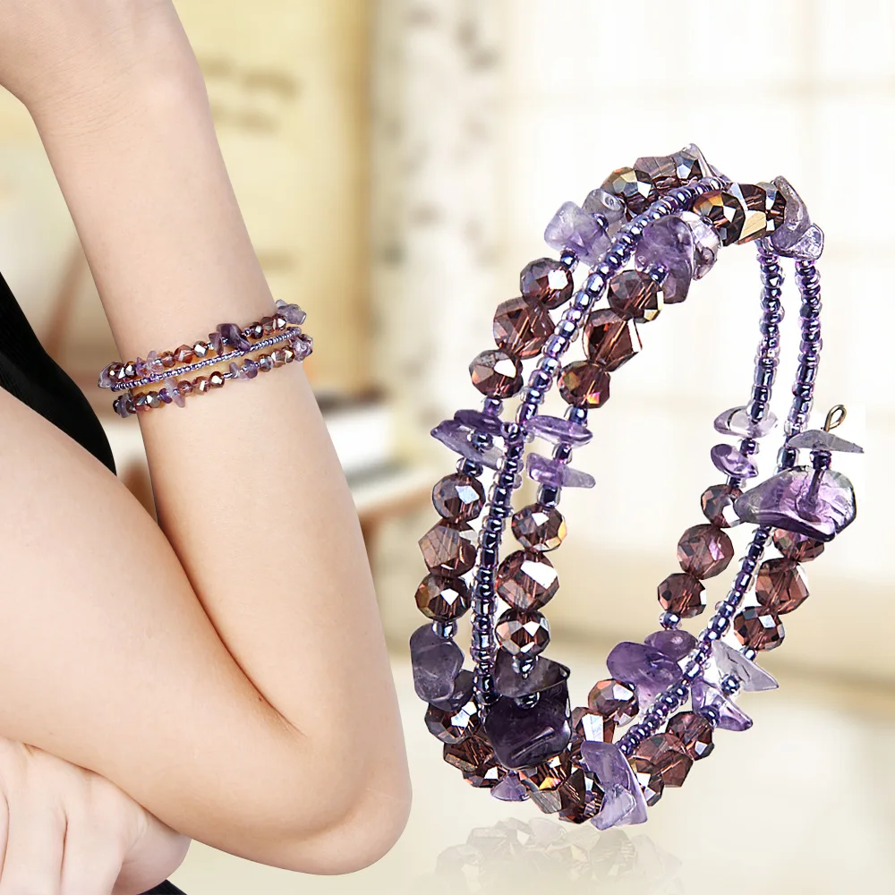 Cool and Fresh Women's Crystal Bracelet DIY Beaded Multi-Circle Winding Stone Crystal Bracelet
Cool and Fresh Women's Crystal Bracelet DIY Beaded Multi-Circle Winding Stone Crystal Bracelet