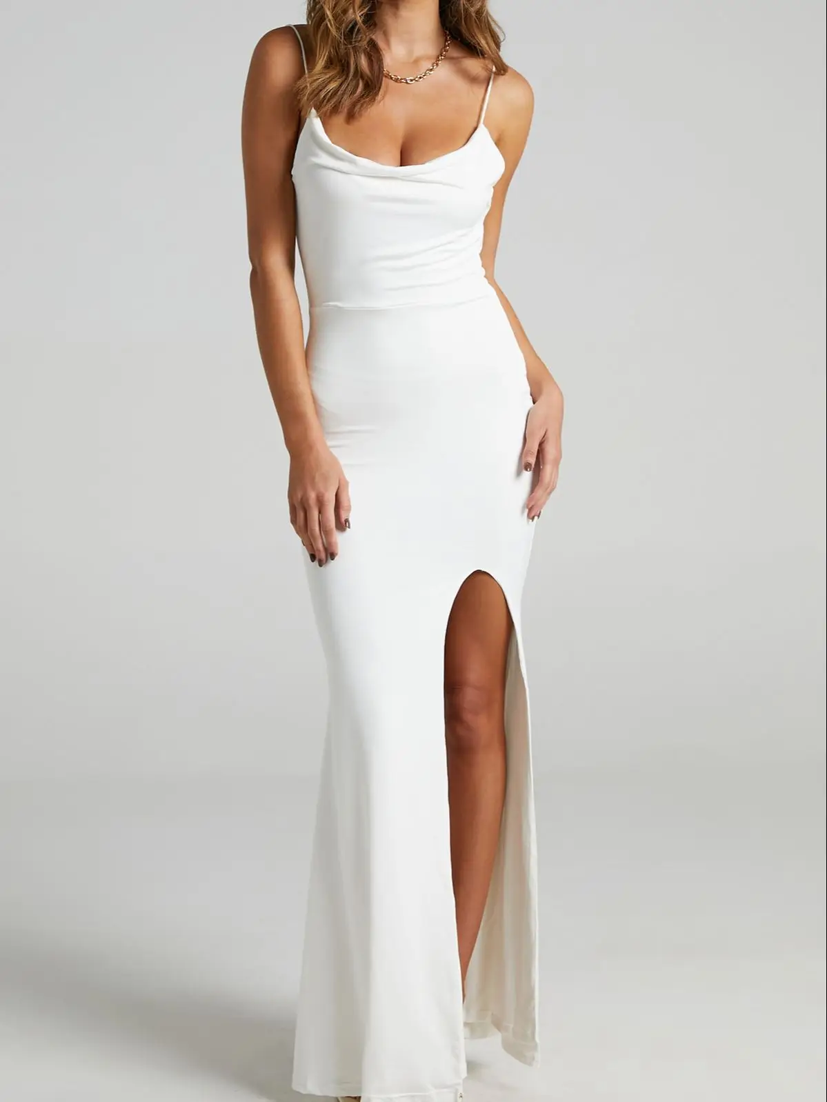 Summer Women White Satin Strap Midi Sleeveless Split Dress Backless Bodycon Sexy Elegant Party Maxi Clothes Vestidos
Summer Women White Satin Strap Midi Sleeveless Split Dress Backless Bodycon Sexy Elegant Party Maxi Clothes Vestidos