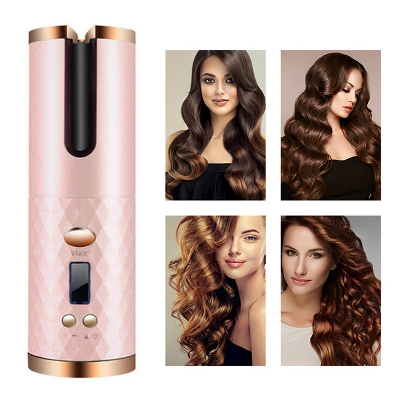 Portable USB Rechargeable Hair Curler Wireless Automatic Hair Curling LCD Display Fast Curling Hair Styler Tool 5000Mah Pink
Portable USB Rechargeable Hair Curler Wireless Automatic Hair Curling LCD Display Fast Curling Hair Styler Tool 5000Mah Pink