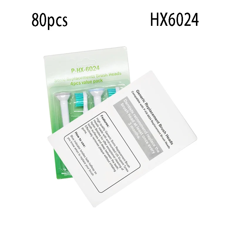 80PCS hx6024 Electric Toothbrush Heads,for PH Soni care Replacement Diamond Clean Professional Children's Toothbrush Heads
80PCS hx6024 Electric Toothbrush Heads,for PH Soni care Replacement Diamond Clean Professional Children's Toothbrush Heads